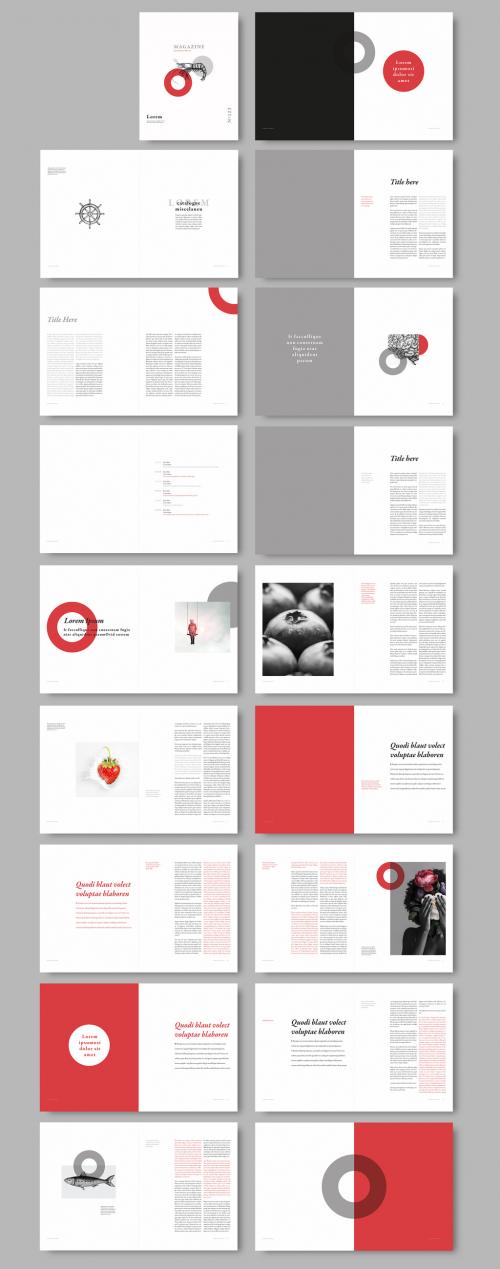 Grey and Red Minimal Catalog