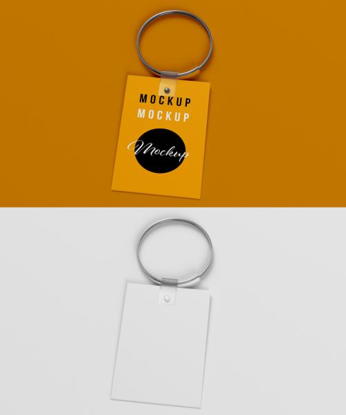 Rectangular Keychain Mockup