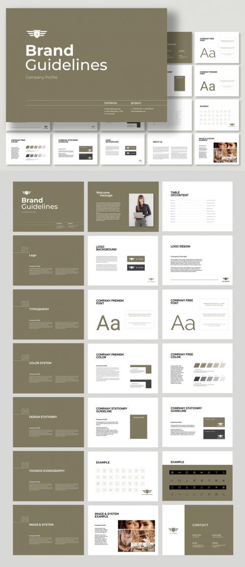 Brand Identity Guidelines Brochure Layout