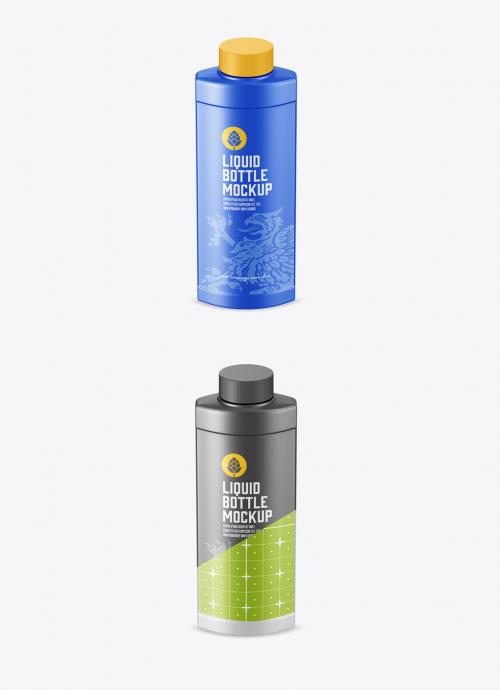 Plastic Liquid Bottle Mockup