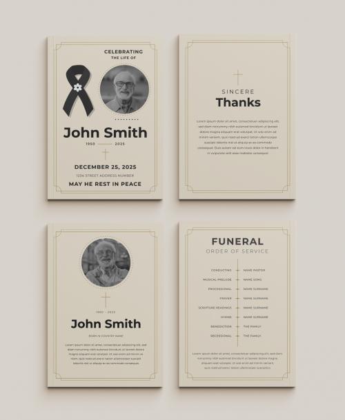 Funeral Invitation Layout