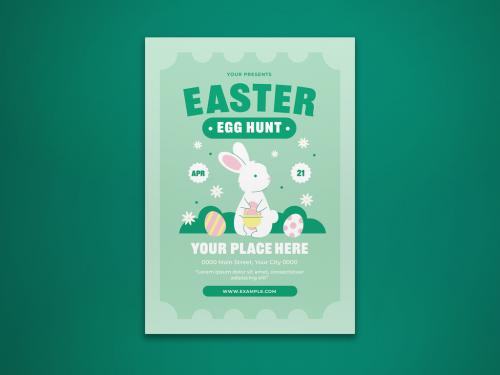 Green Easter Egg Hunt Flyer