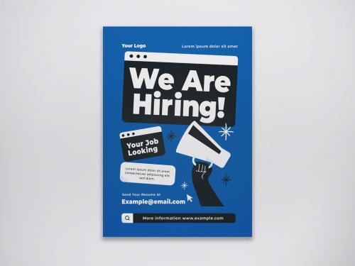 Blue We Are Hiring Flyer