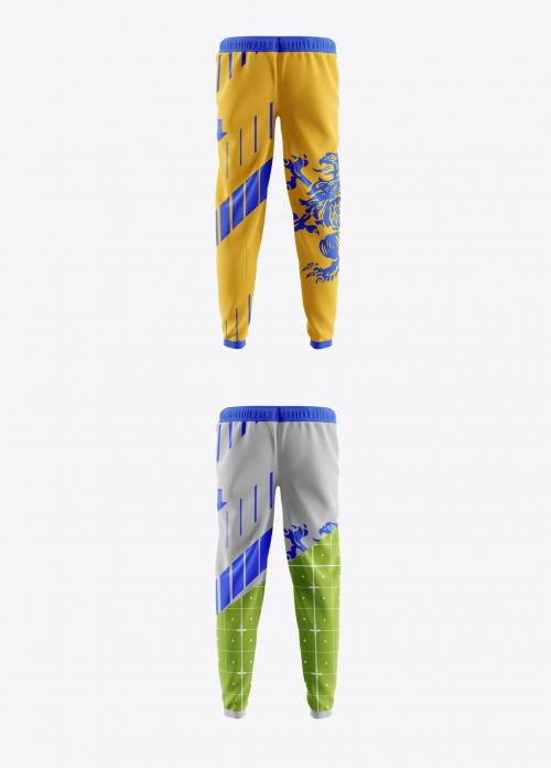 Men's Sport Pants Mockup. Back Side