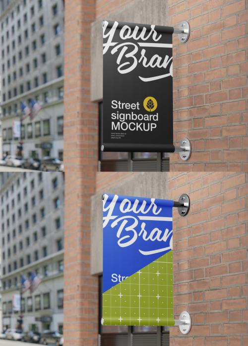 Signboard Wall Mockup