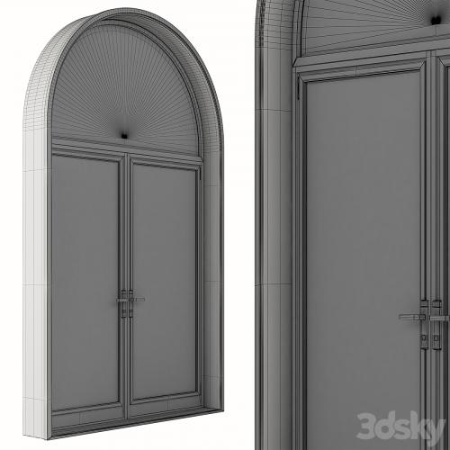 Black Modern Arched Window - Windows Set 07