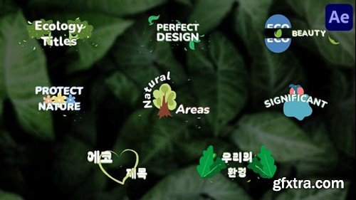 Videohive Ecology Titles for After Effects 51946694