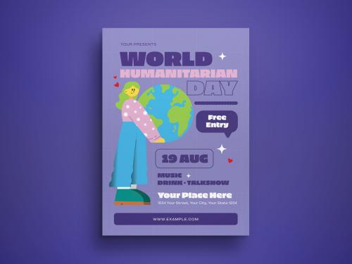 World Humanitarian Day Flyer Layout