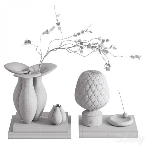 Decorative set with Lily Vase