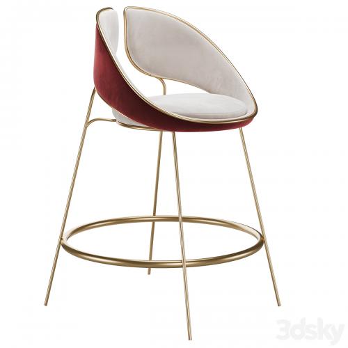 Hyoku Bar Chair Stool by Alma de Luce