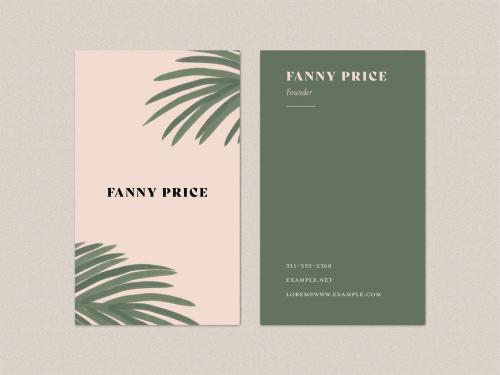 Tropical Business Card Layout Design