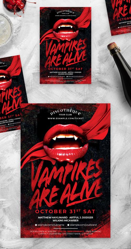 Halloween Vampire Flyer Poster