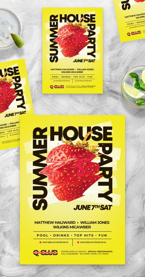 Summer House Music Flyer Poster