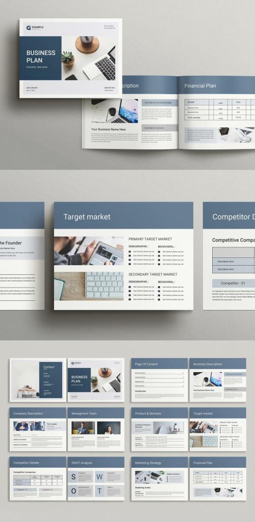 Business Plan Brochure Layout Landscape