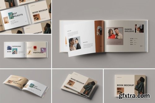 Horizontal Book Mockup Collections 14xPSD