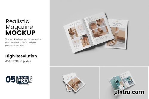 A4 Magazine Mockup Collections 14xPSD