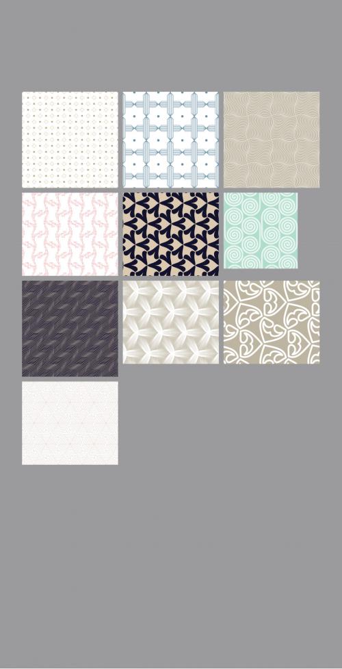 Pastel Colored Simple Geometric Seamless Pattern Collection