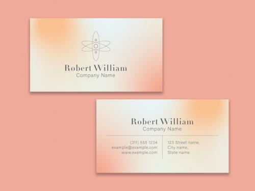 Business Card with Pastel Gradients