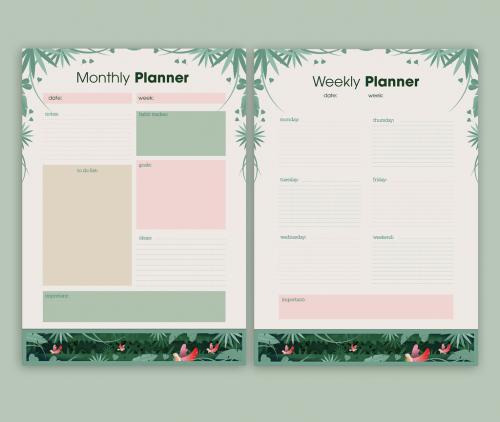 Planner with Tropical Accents