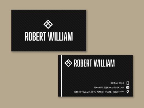 Business Card with Stripes Pattern