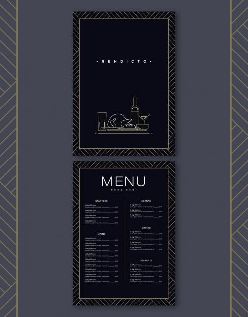 Art Deco Themed Menu