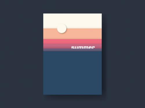 Abstract Summer Color Palette Card