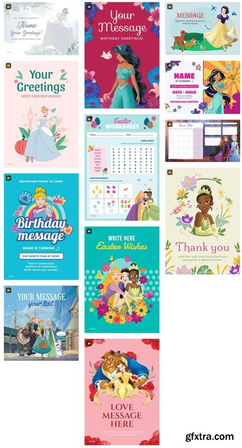 Premium Vector Collections - Disney princesses - 62xEPS