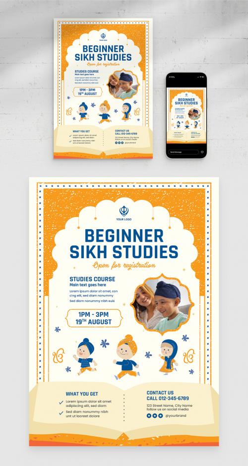Sikh Studies Gurudwara Vaisakhi Flyer Poster Layout