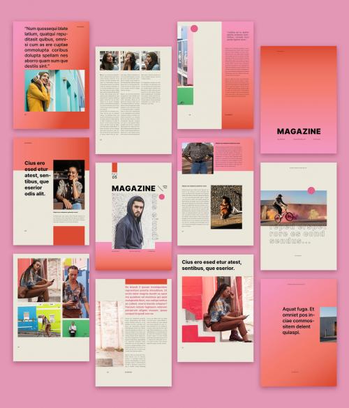 Pink Mesh Magazine Layout