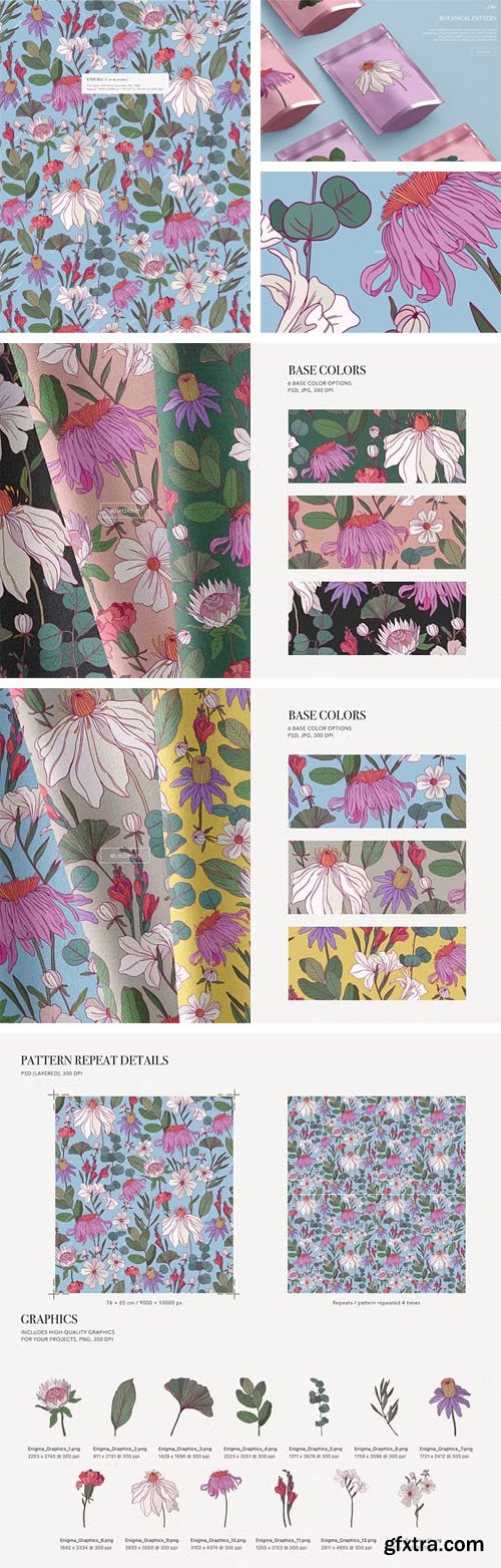 Enigma - Floral Patterns & Graphics - PSD Templates