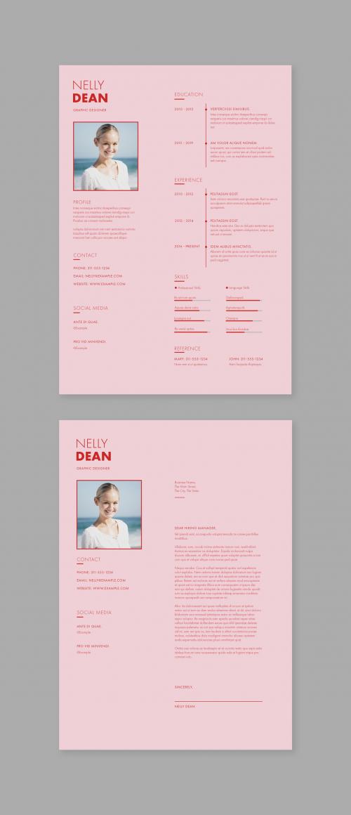 Pink Resume Design Layout