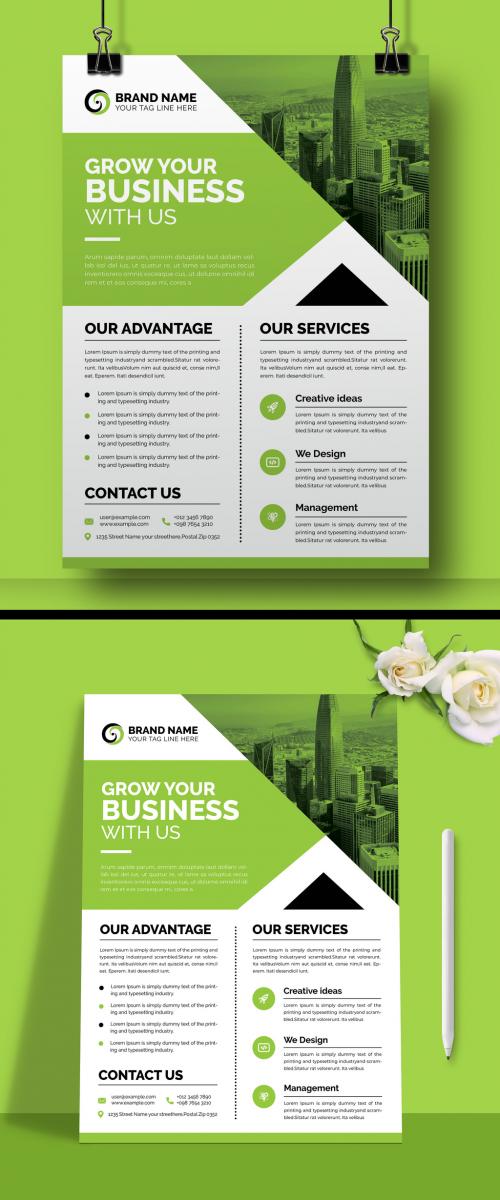 Flyer Layout with Bright Accents