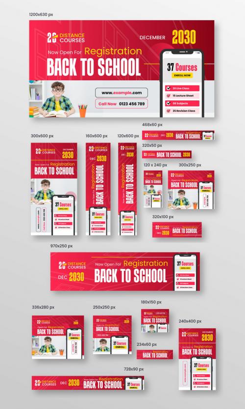 School Admission Web Banner Set