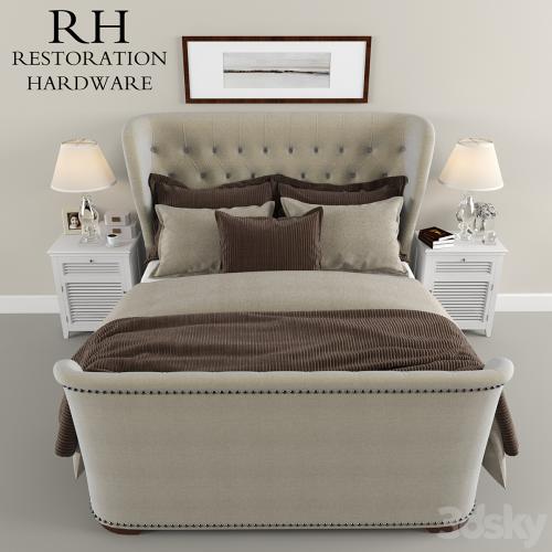 Restoration Hardware Sleigh Churchill Fabric bed