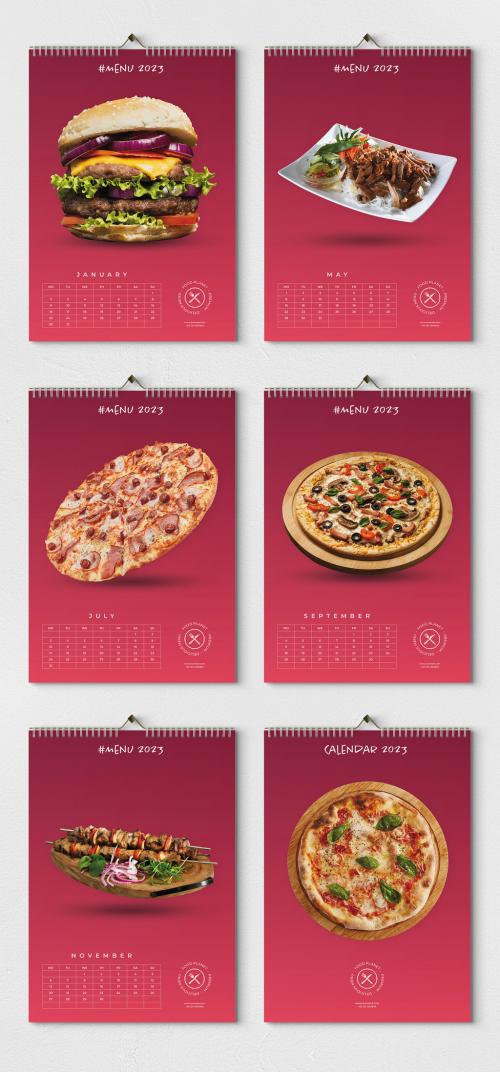 Restaurant Food Calendar 2023 Layout