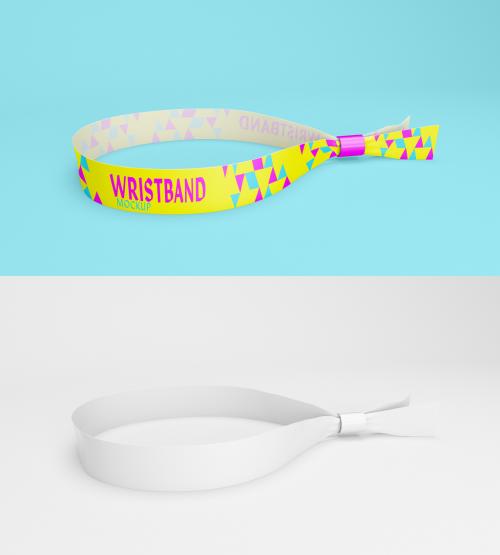 Fabric Wristband Mockup