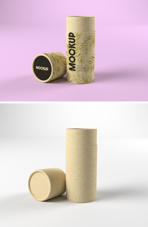 Flowers Cork Tube Mockup