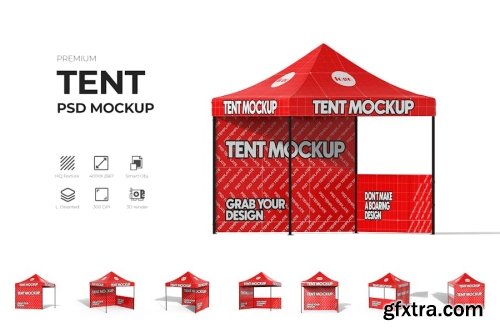 Tent Mockup Collections 14xPSD