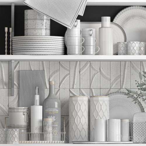 Decorative set for the kitchen 16. Vray