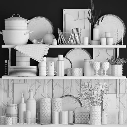 Decorative set for the kitchen 16. Vray