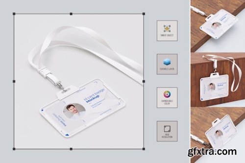 ID Badge Mockup Collections 13xPSD-GFXTRA.COM