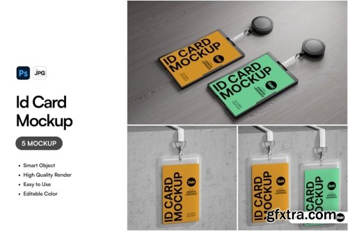 ID Badge Mockup Collections 13xPSD-GFXTRA.COM