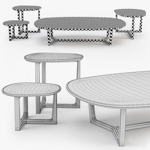 Poliform Tridente coffee tables set