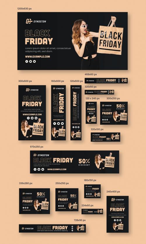 Black Friday Web Banner Ads Set