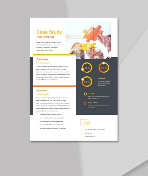 Case Study with Orange and Yellow Color Accents