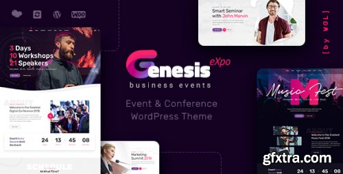 Themeforest - GenesisExpo | Business Events &amp; Conference WordPress Theme 22734275 v1.4.10 - Nulled