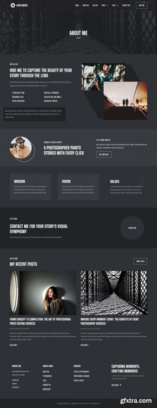 Themeforest - Lightlancer - Photographer Elementor Template Kit 51492818 v1.0.0 - Nulled