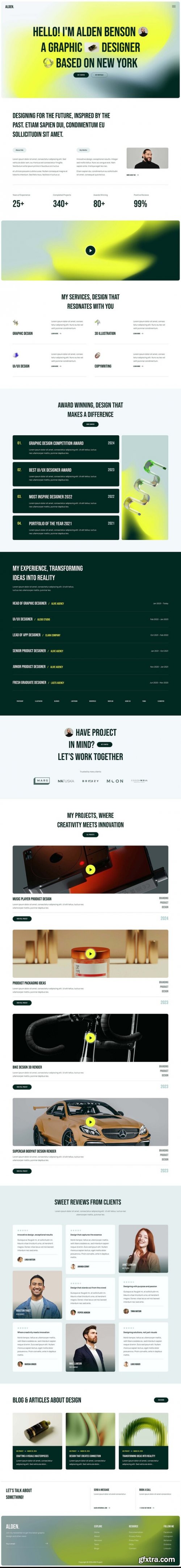 Themeforest - Alden - Personal Creative Portfolio Elementor Template Kit 51504499 v1.0.0 - Nulled