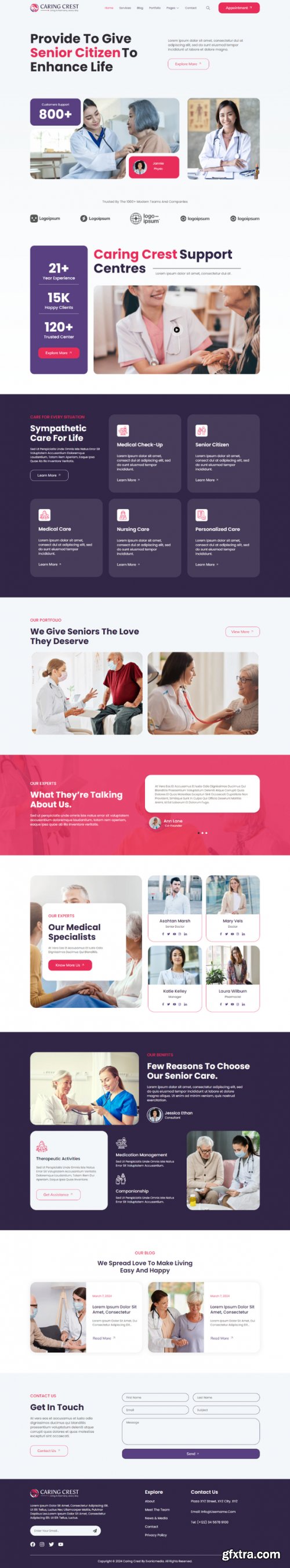 Themeforest - Caring Crest - Senior Care Services Elementor Template Kit 51391364 v1.0.0 - Nulled