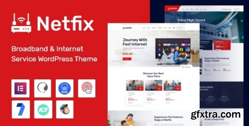 Themeforest - Netfix – Broadband &amp; Internet Services WordPress Theme + RTL 35197357 v1.2.0 - Nulled